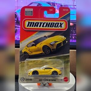 Matchbox Yellow Toyota GR Supra Toy Car